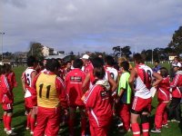 Japan huddle during round 1 against NZ Japan huddle during round 1 against NZ